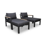 Firenza loveseat 5-delig | aluminium + hardhout | Light teaklook | multi-functioneel