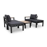 Firenza loveseat 5-delig | aluminium + hardhout | Light teaklook | multi-functioneel