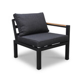 Firenza loveseat 5-delig | aluminium + hardhout | Light teaklook | multi-functioneel