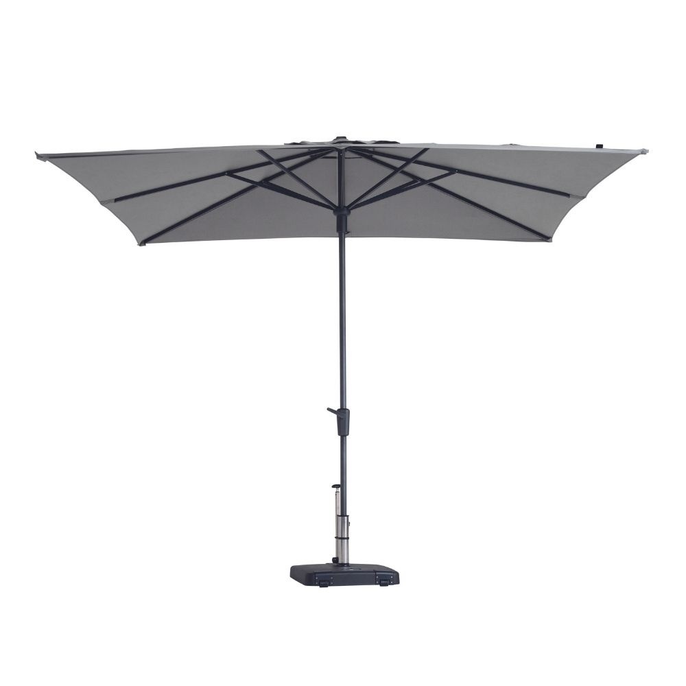 Syros luxe parasol 280x280cm | lichtgrijs afbeelding