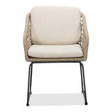 Stockholm/Tulum Sahara Dust dining tuinset | 8 personen | betonlook + touw | 280cm ovaal