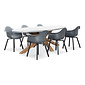 BUITEN living Livorno/Montreux dining tuinset | 6 personen | betonlook + kunststof | 240cm