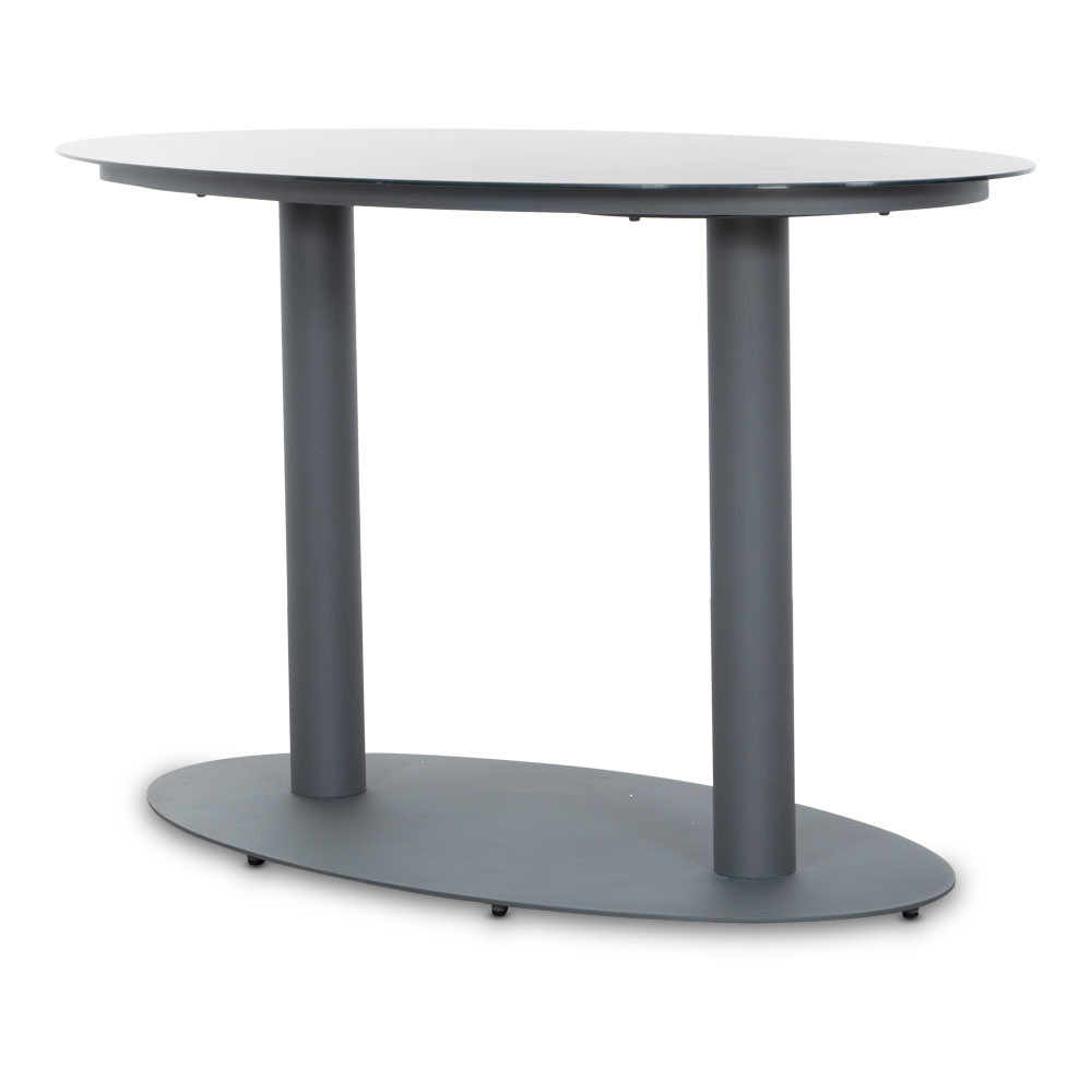 Orlando bartafel tuin | staal | antraciet | hoge dining tuintafel | 180cm ovaal