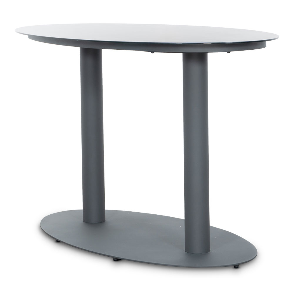 Orlando bartafel tuin | staal | antraciet | hoge dining tuintafel | 180cm ovaal