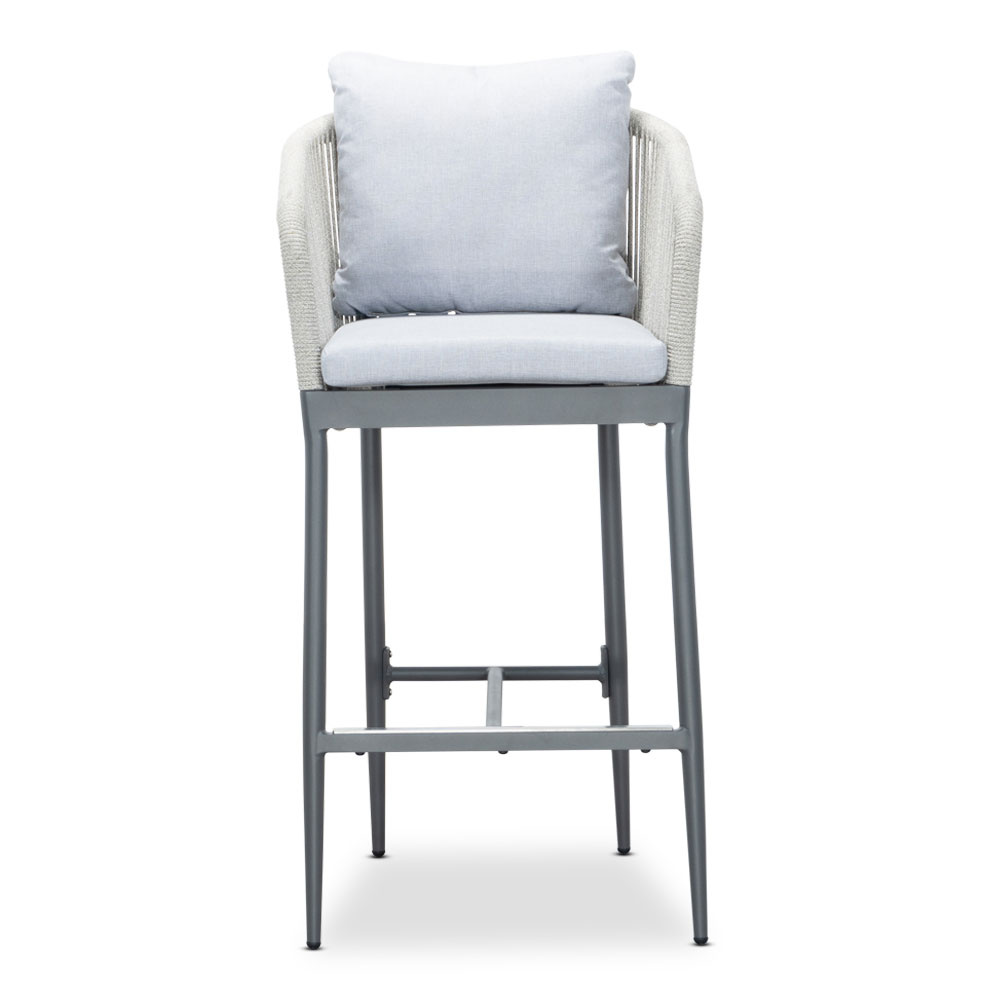 Orlando barset tuin 7-delig | aluminium + touw | hoge tafel | 180cm ovaal