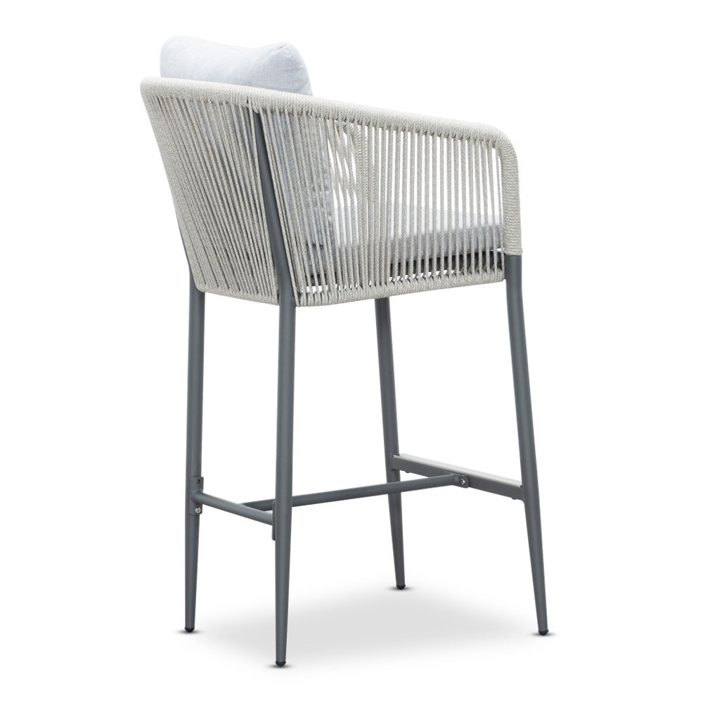 Orlando barset tuin 7-delig | aluminium + touw | hoge tafel | 180cm ovaal