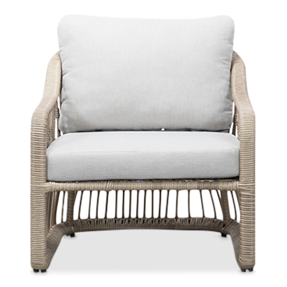 Bruno stoel-bank loungeset 5 personen | wicker + teakhout | Desert Tan | 4-delig