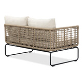 Tulum hoek loungeset 5 personen | rvs + touw | Sahara Dust | 4-delig - 211x211cm