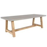 Veltis/Dakota beige/wit dining tuinset | 6 personen | betonlook + touw | 250cm