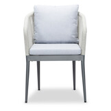 Veltis/Orlando Ash Grey dining tuinset | 6 personen | betonlook + touw | 250cm