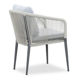 Veltis/Orlando Ash Grey dining tuinset | 6 personen | betonlook + touw | 250cm