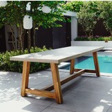 Veltis/Seville olijfgroen dining tuinset | 6 personen | betonlook + touw | 250cm
