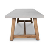 Veltis/Seville olijfgroen dining tuinset | 6 personen | betonlook + touw | 250cm