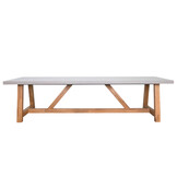 Veltis/Tulum Sahara Dust dining tuinset | 8 personen | betonlook + touw | 300cm