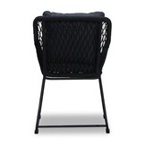 Portofino dining tuinstoel set van 6 | touw + RVS | zwart