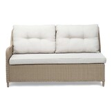 Arizona dining loungeset 7 personen | wicker + aluminium | Royal Sand | 6-delig - 245x245cm