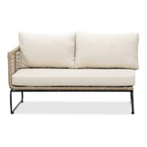 Tulum hoek loungeset met tussenmodule 6 personen | rvs + touw | Sahara Dust | 5-delig - 261x211cm