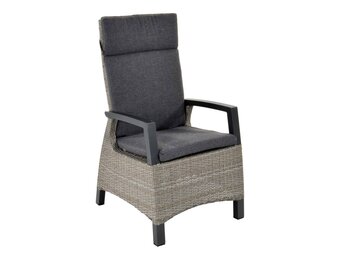 Prato Brick dining tuinstoel | wicker + aluminium | grijs