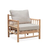 Costa Rica stoel-bank loungeset 4 personen | hardhout | Bamboo taupe | 4-delig