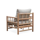 Costa Rica stoel-bank loungeset 4 personen | hardhout | Bamboo taupe | 4-delig