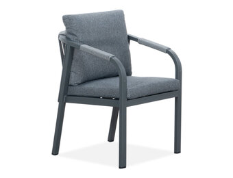 Calgary dining tuinstoel | touw + aluminium | antraciet