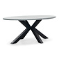 BUITEN living Stockholm dining tuintafel 4 personen | polystone + staal | betonlook | 200cm