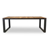 Atlanta/Tulum Sahara Dust dining tuinset | 6 personen | teakhout + touw | 218cm