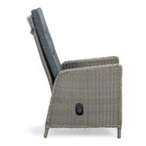 Livorno/Rennes dining tuinset | 4 personen | betonlook + wicker | 200cm ovaal