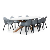 Livorno/Montreux dining tuinset | 8 personen | betonlook + kunststof | 280cm