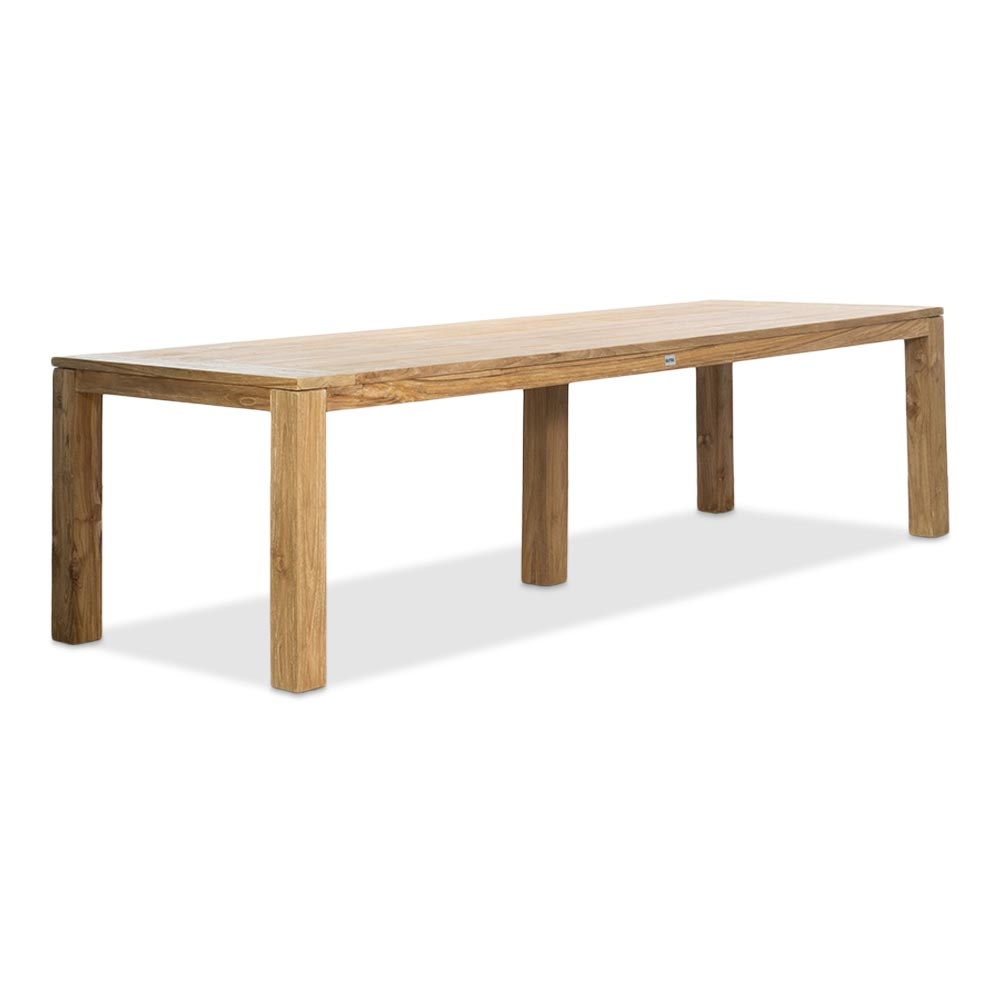 Victoria/Napels dining tuinset | 8 personen | teakhout + wicker | 300cm