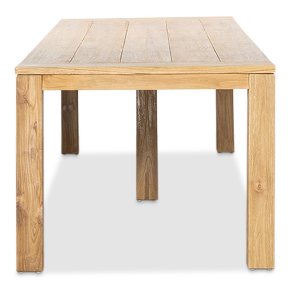 Victoria/Napels dining tuinset | 8 personen | teakhout + wicker | 300cm
