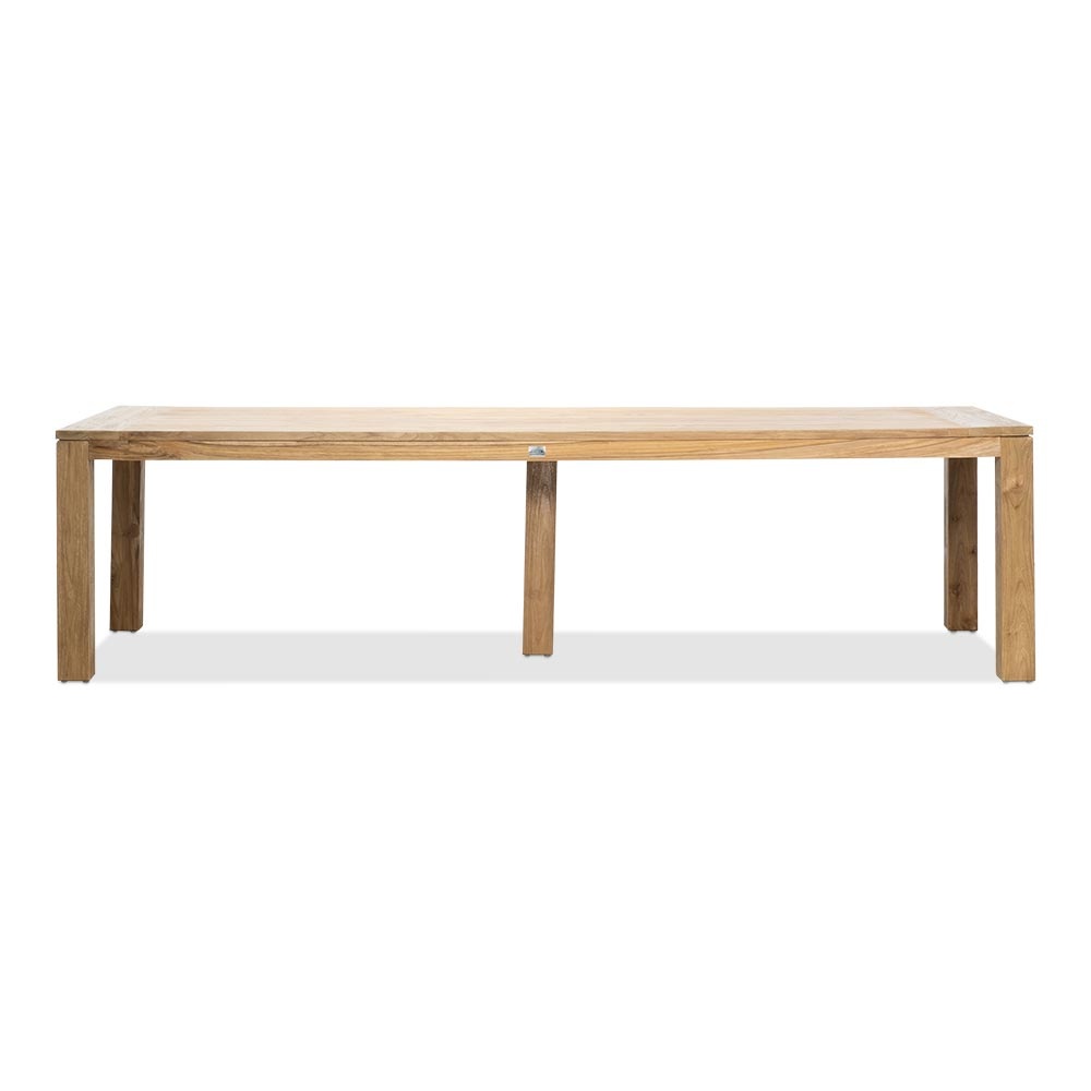 Victoria/Napels dining tuinset | 8 personen | teakhout + wicker | 300cm