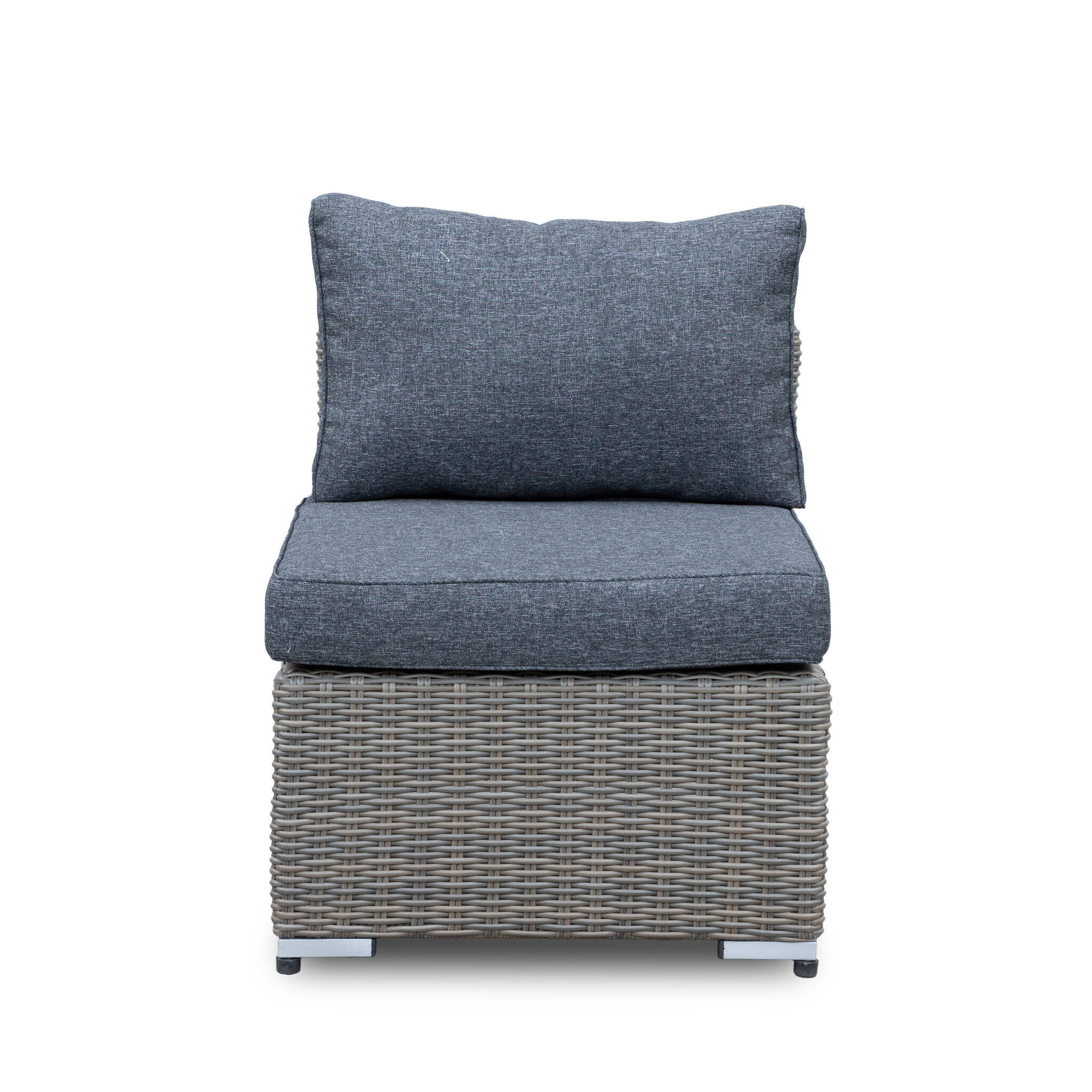 Asker  chaise longue balkon loungeset-links 4 personen | wicker | Ash Grey | 3-delig - 240x165cm
