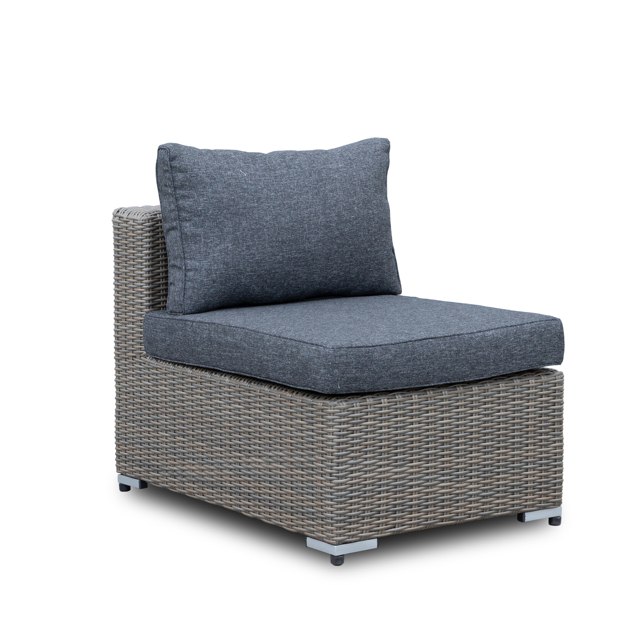 Asker  chaise longue balkon loungeset-links 4 personen | wicker | Ash Grey | 3-delig - 240x165cm