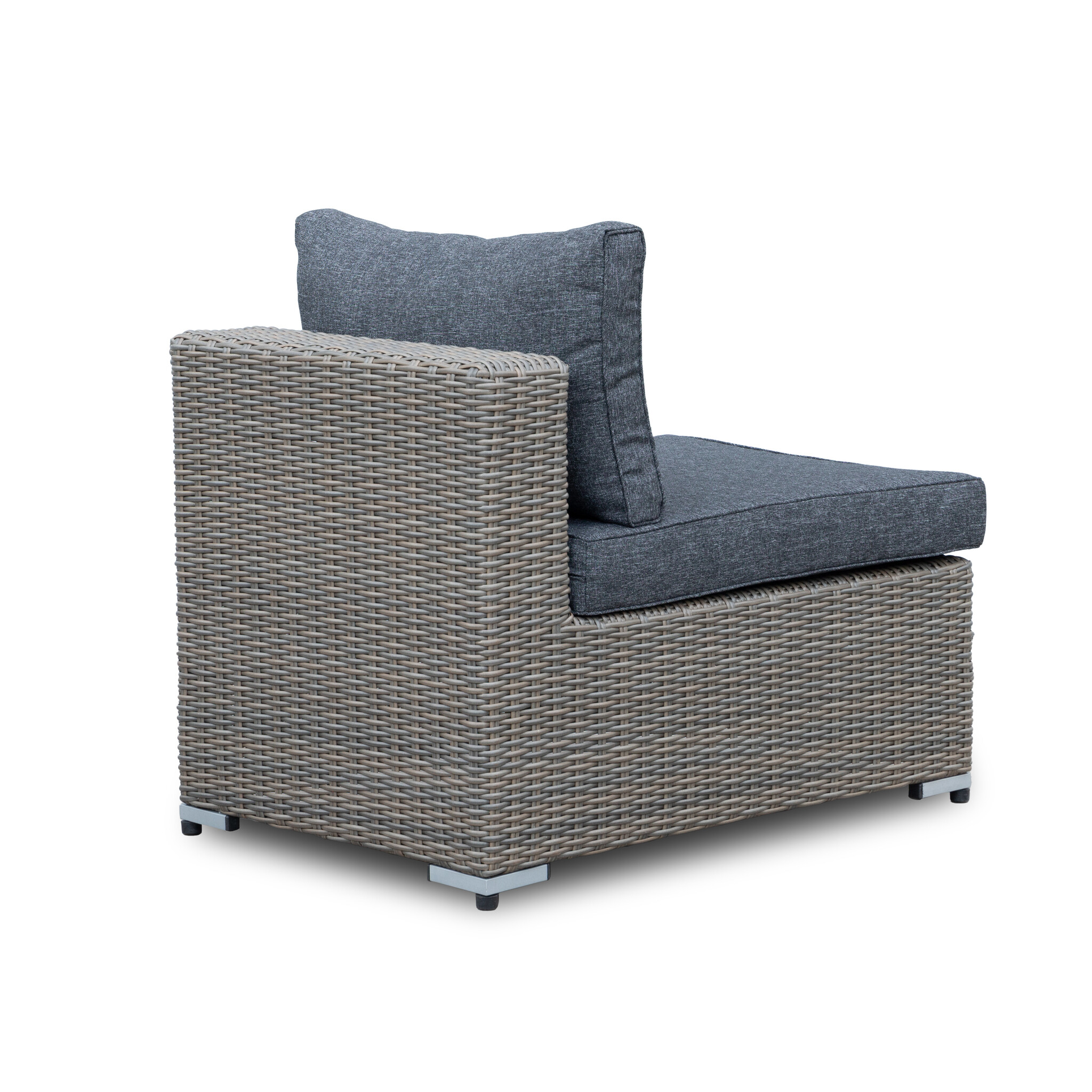Asker  chaise longue balkon loungeset-links 4 personen | wicker | Ash Grey | 3-delig - 240x165cm