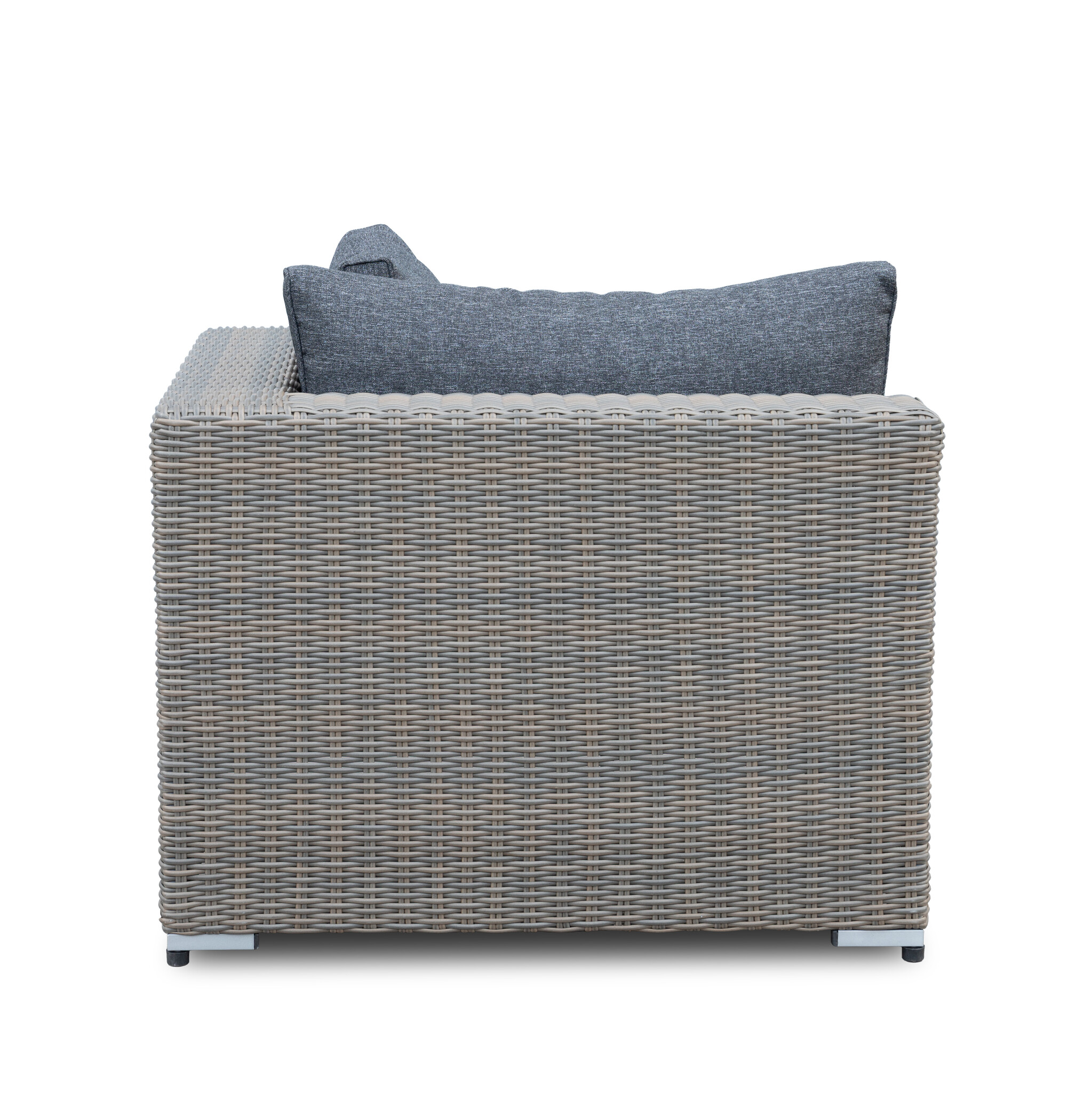 Asker  chaise longue balkon loungeset-links 4 personen | wicker | Ash Grey | 3-delig - 240x165cm