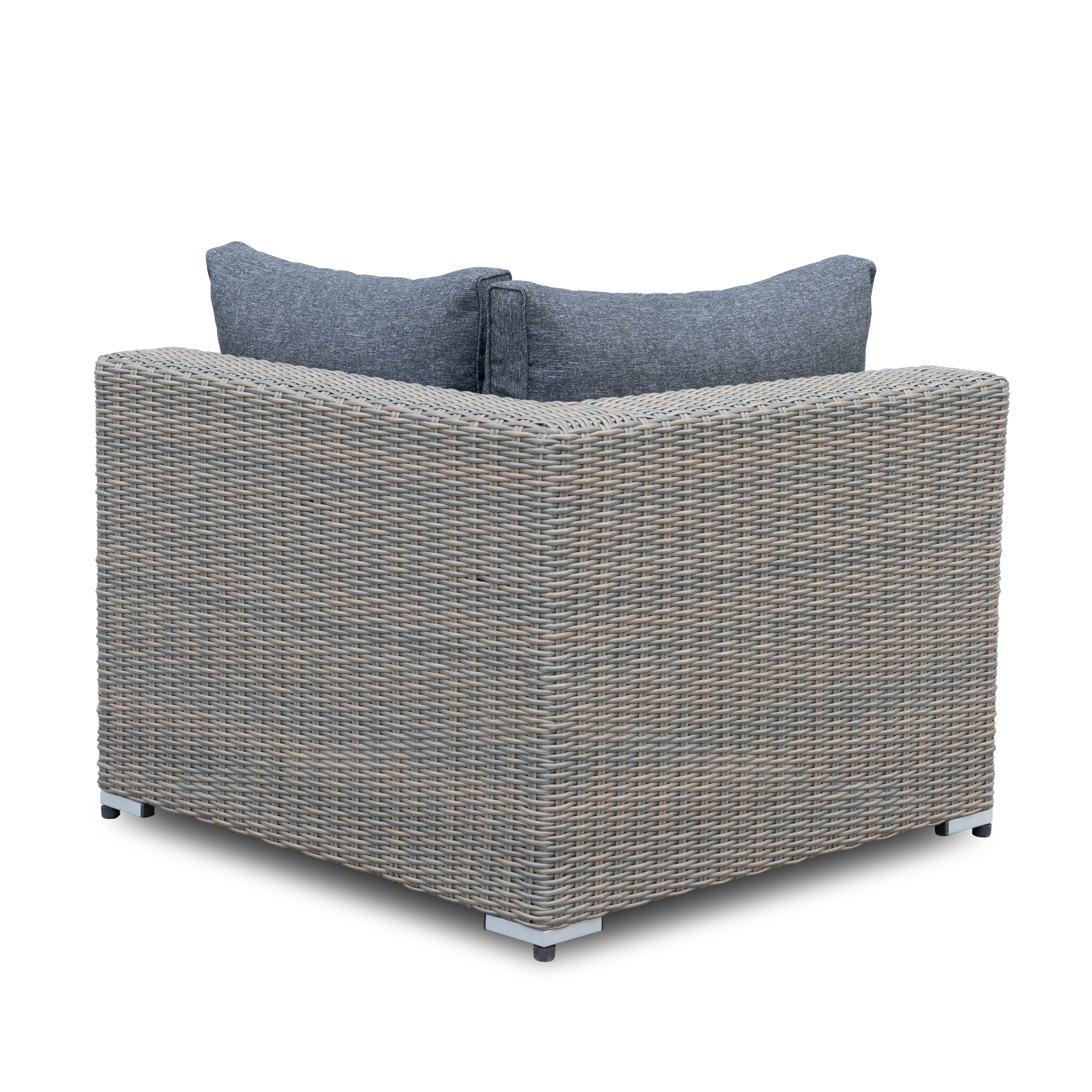 Asker  chaise longue balkon loungeset-links 4 personen | wicker | Ash Grey | 3-delig - 240x165cm