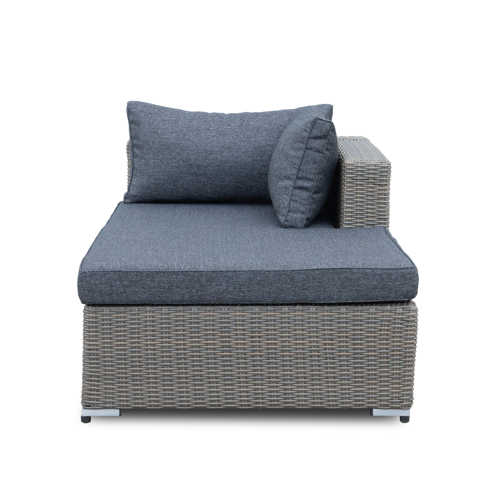 Asker  chaise longue balkon loungeset-links 4 personen | wicker | Ash Grey | 3-delig - 240x165cm