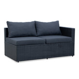 Asker hoek loungeset 5 personen | wicker | Ash Grey | 4-delig - 210x210cm
