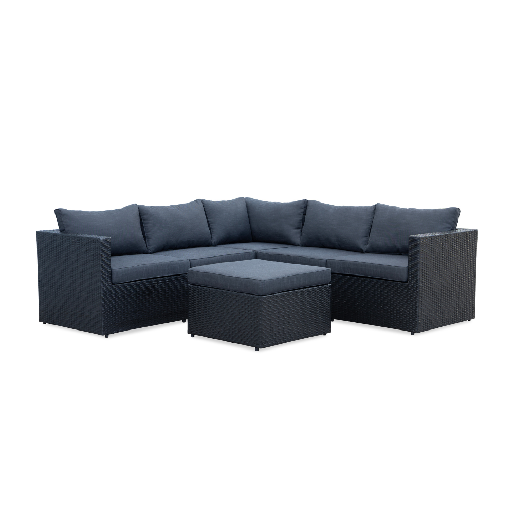 Asker hoek loungeset 5 personen | wicker | Ash Grey | 4-delig - 210x210cm