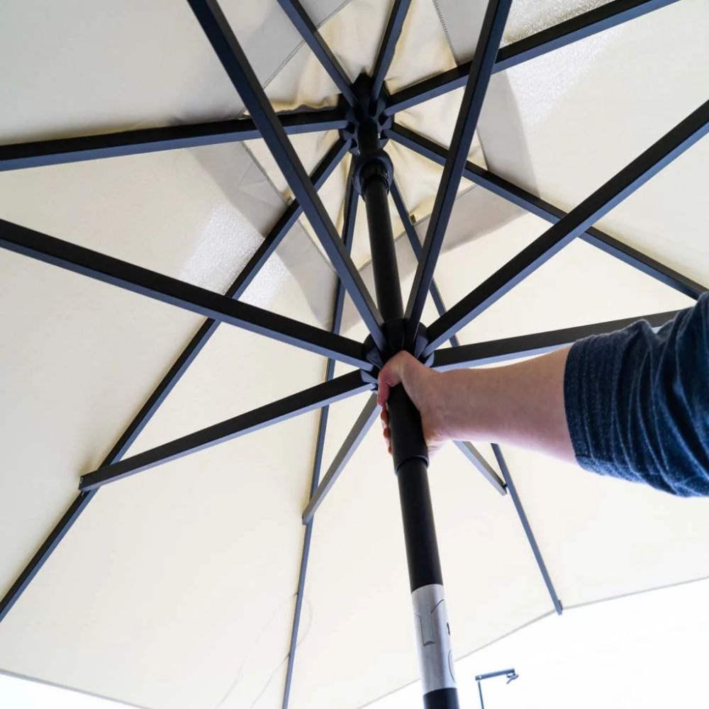 Mykanos stokparasol Ø 250cm | ecru