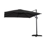 Lissabon zweefparasol | 300x300cm met parasolvoet | zwart