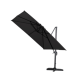 Lissabon zweefparasol | 300x300cm met parasolvoet | zwart