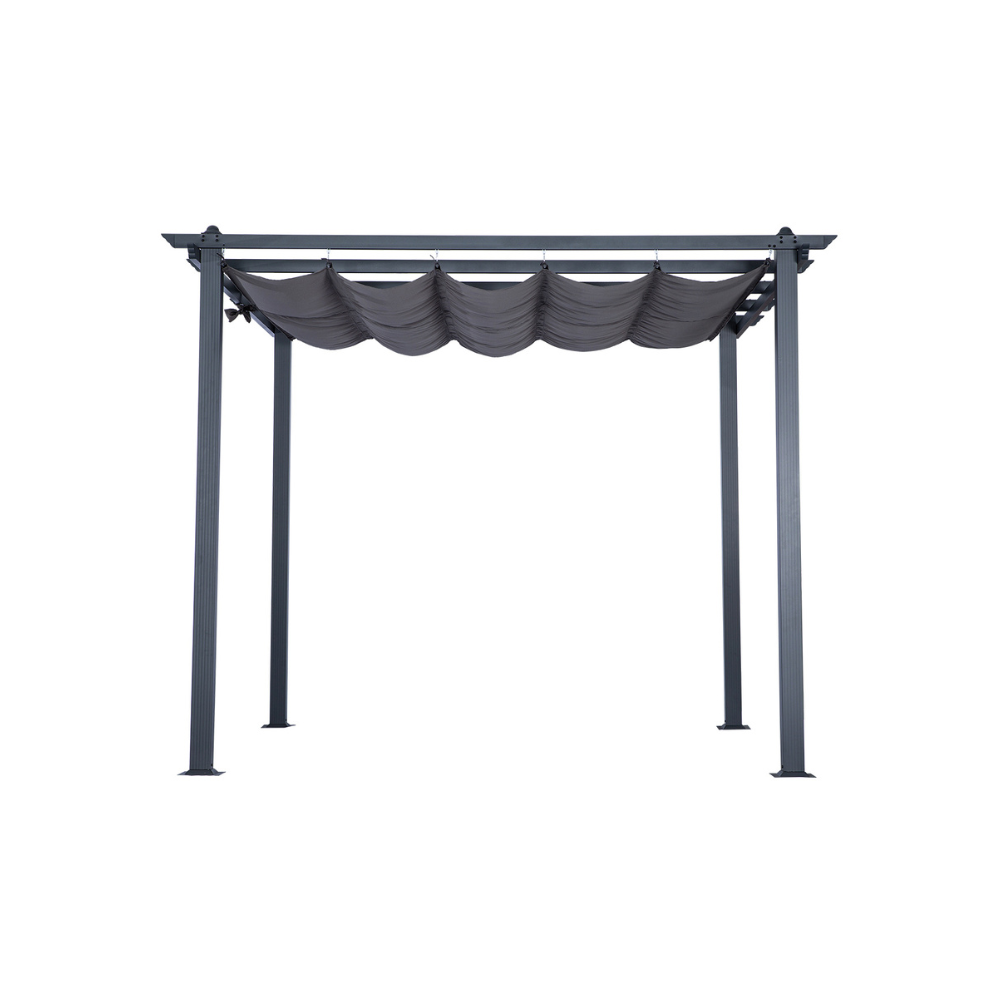 Velas zonnedoek/pergola | aluminium + 140gr polyester | grijs | 300x300cm afbeelding