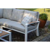 Seattle hoek loungeset 5 personen | aluminium + polywood | wit | 5-delig - 270x210cm