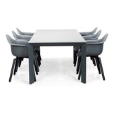 Cortona Grey/Montreux dining tuinset | 6 personen | polywood + kunststof | 220cm