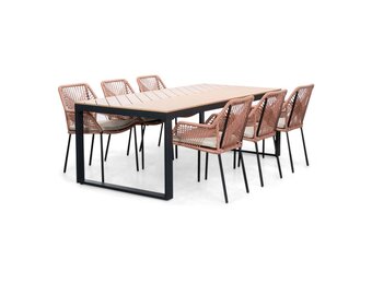 Kampa Natural/Seville terra dining tuinset | 6 personen | polywood + touw | 210cm