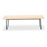 Portofino stoel-bank loungeset 5 personen | aluminium + teakhout | zwart | 4-delig