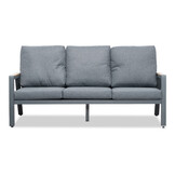 Budapest stoel-bank loungeset met verstelbare tafel 5 personen | aluminium + polywood | antraciet | 4-delig