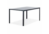 Manchester dining tuintafel 4 personen | polywood + aluminium | zwart | 150cm